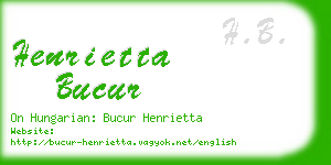 henrietta bucur business card